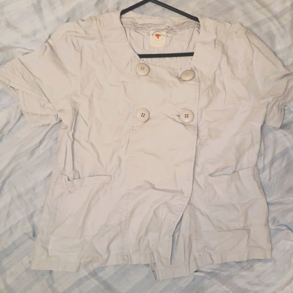 Tulle Double Breasted Blouse